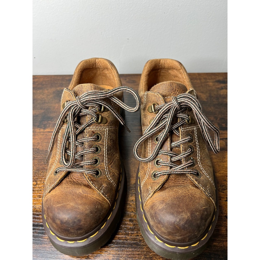 Vintage Y2K Dr Martens 10940 Brown Leather Chunky Oxford Shoes M8 W9 Grunge 90s
